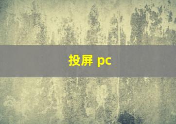 投屏 pc